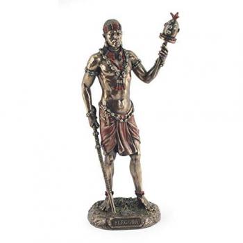 Figura de Colección Eleggua en Bronce Plateado 7x11x23cm - Signes Grimalt