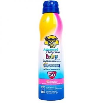 Banana Boat BABY Advanced Protection - Bruma Solar Protectora para Bebés con Protección Muy Alta SPF 50 , Resistente al Agua y Sin Fragancia , 220 ml