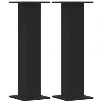 vidaXL Black Engineered Wood Speaker Stands 2 pcs 30x30x95 cm