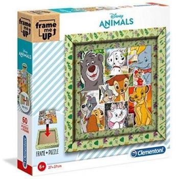 Clementoni- Puzzle Marco 60 Piezas Frame me up Disney Animals