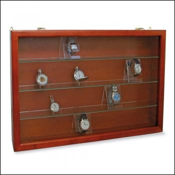 Sammelvitrine Holz mahagony: Format ca. 62 x 42 x 10 cm