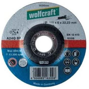 wolfcraft 1631099 1631099-1 Disco de desbarbar, Granel diam. 125 x 6,0 x 22,23 mm, Plata