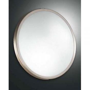 Lámpara de Techo y Pared PLAZA 41 cm Vidrio Níquel Satinado IP 41 E27 3x42W