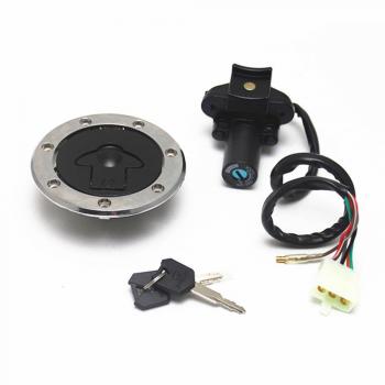 Sedeta® Cubierta de la tapa de la gasolina Bloqueo de encendido + Kit de modificación de la llave para ZZR400 ZZR600 ZX-6R Moto