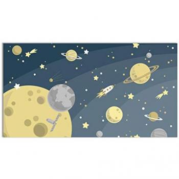 Alfombra Vinílica Espacial Infantil 80x150 cm - Antideslizante, Antihongos e Ignífuga