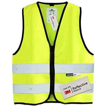 Salzmann 3M Chaleco de seguridad para niños - Hecho con cinta reflectante 3M - Amarillo