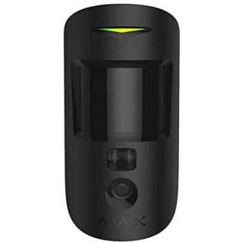 Ajax MotionCam PhOD PIR inmune a mascotas con foto y video a petición, detector negro