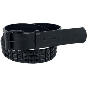 Black Premium by EMP Cinturón con Tachuelas Unisex Cinturón Negro 110 cm