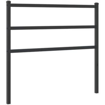 vidaXL Metal Headboard Black 100 cm