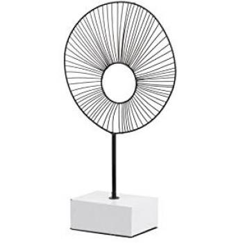 Figura Decorativa de Metal Elegante y Sofisticada 22x9x39 cm
