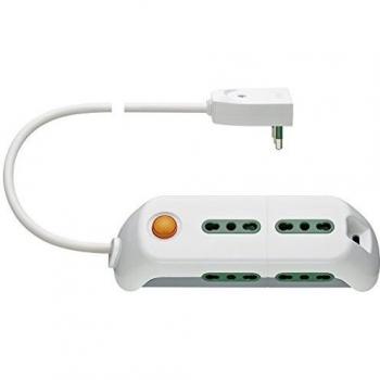Presa Múltiple Vimar FP00581.L.B, 6 Tomas, Interruptor, 3 m, Blanca