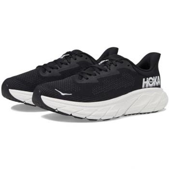 HOKA Arahi 7 Women's Road Running Shoes in Black/White, Size 10.5 M