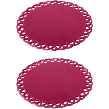 VIGAR Maid Pack de 2 Posavasos, Silicona, Granate, Dimensiones: 11.5 x 11.5 x 0.25 cm, 2 Unidades