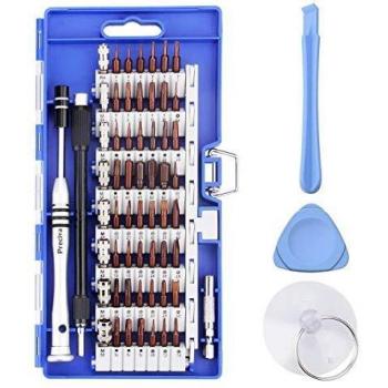 63 en 1 Juego de Destornilladores ,Previca Profesional Magnético Caja de Destornilladores de precisión kit Completa para reparación de PC Teléfonos Móviles PS4 Xbox y Cámara etc