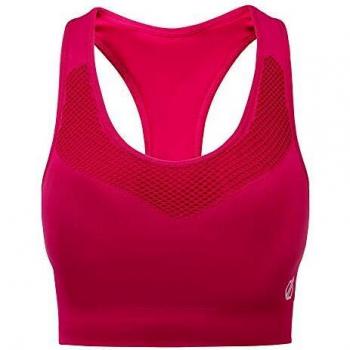 Dare2b Don't Sweat It - Sujetador Deportivo con Sujeción De Impacto Medio, Tejido De Secado Rápido, Relleno Extraíble Base Layer, Mujer, Active Pink, M