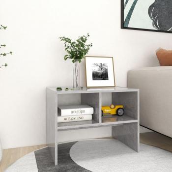 Mesa auxiliar de hormigón gris 60x40x45 cm madera multicapa