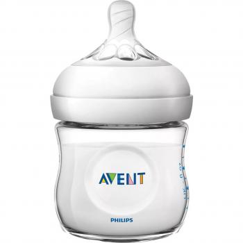 Philips Avent Biberón Natural, 125 ml, Polipropileno (PP), Transparente, SCF030/17