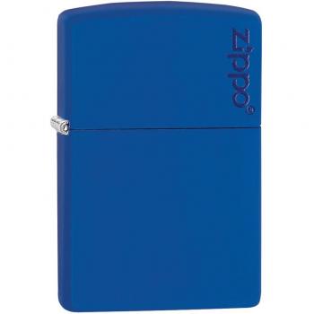 Zippo Royal Blue Matte Logo Mechero, Metal, 3.5x1x5.5 cm