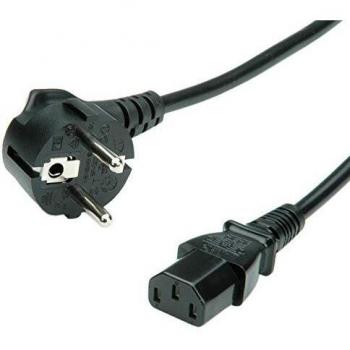 VALUE Cable de alimentación, Enchufe Recto IEC, Negro, 0,6 m