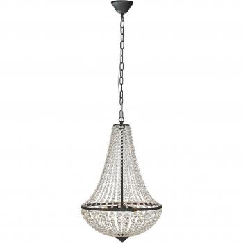 Lámpara colgante de cristal GRÄNSÖ Negro 3 luces, tipo araña, color negro, IP20, diámetro 50 cm