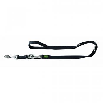 Conjunto HUNTER Vario Basic: Collar y Correa de Nylon Ajustable para Perros - Negro, Collar Talla M, Correa 200 cm x 20 mm