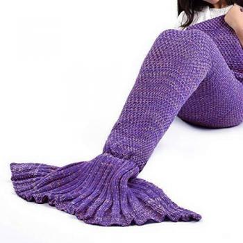 YOWAO Manta de Cola de Sirena, Escamas de Pescado Patrón Suave Todas Las Temporadas Mantas para Dormir