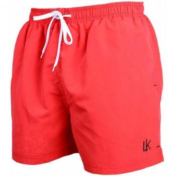 LK LEKUNI Bañador Hombre Pantalones de Playa con Forro con Cordón Traje de Baño Pantalón Ceñido_Rojo_4XL