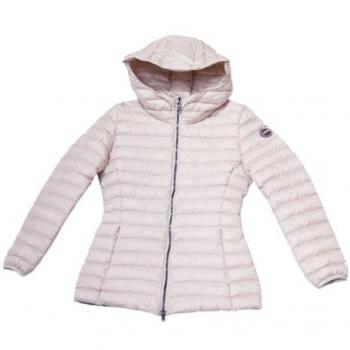 Colmar Women's Quilted Hooded Down Jacket - Size 42 - Grey/Cream/Beige