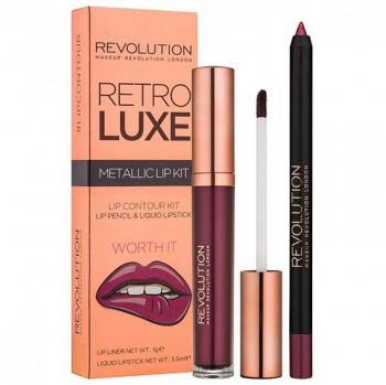 Makeup Revolution Retro Luxe Metallic Lip Kit Worth It 5.5ml