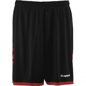 Kappa Salerne Pantalón Corto, Unisex, Negro/Rojo, S/M