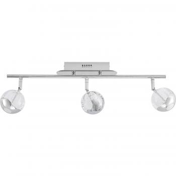 Foco de techo LED Lucande Kilio, 3 luces, acabado en cromo, diseño moderno en plateado, fabricado en metal para salón y comedor