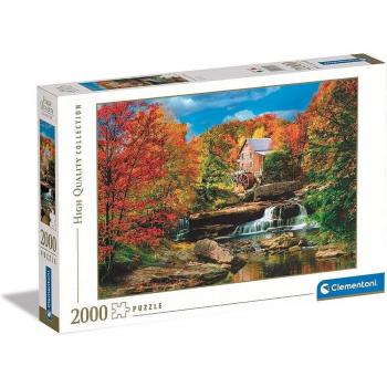 Puzzle 2000 Piezas - Molino de Glade Creek Casita de Campo Junto al Río