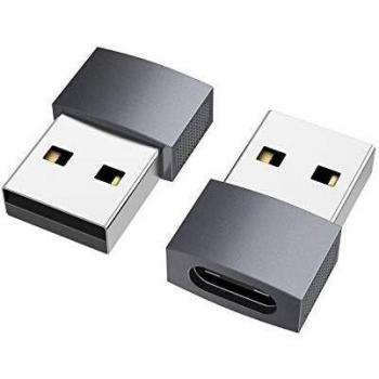 nonda Adaptador USB C a USB, USB-C Hembra a USB Macho, Adaptador USB Tipo C Hembra a USB OTG para MacBook Pro 2015, MacBook Air 2017, Computadoras Portátiles, Cargadores de Pared, Bancos de Energía