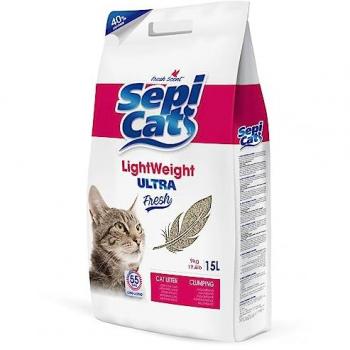 Arena Ligera Ultra Aglomerante con Fragancia Delicada para Gatos - 15 Litros