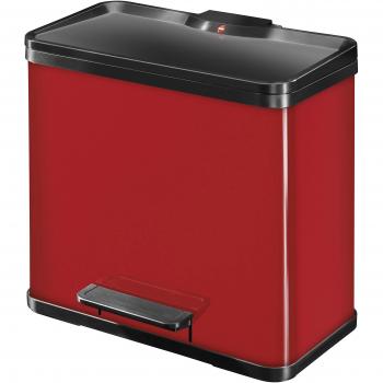 Hailo Öko Trio Plus 33 Cubo de Basura, Metal, Rojo, 47 x 35 x 44 cm