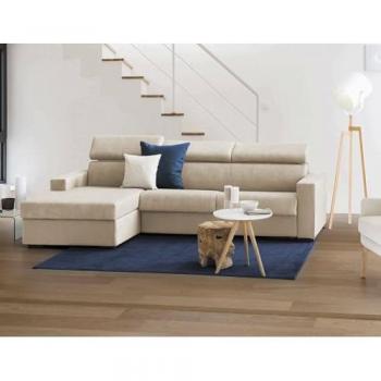 Sofá Cama Alda de Esquina 100% Made in Italy con Apertura Giratoria y Contenedor Izquierdo, Reposabrazos Estándar