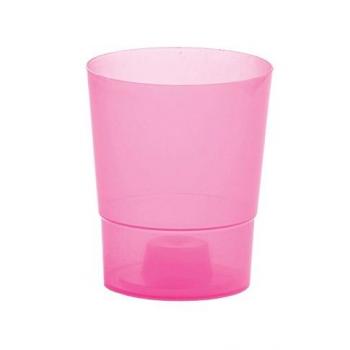 Prosperplast Maceta COUBI ORCHID 1,1L - Alta Calidad, Dimensiones (mm) 125x125x147, Color Rosa Transparente