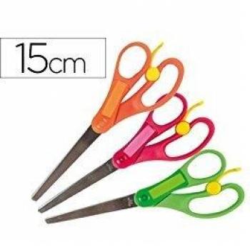 Liderpapel Tijera Escolar 15 Cm Con Resorte Para Facilitar El Corte Unidad