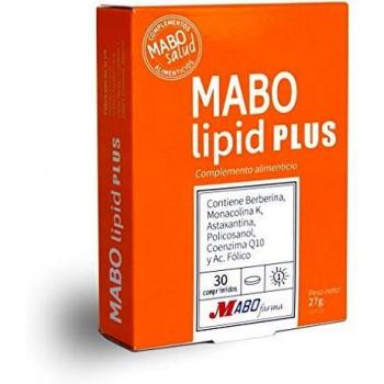 MABO Lipid Plus 30 cpr - Complemento Alimenticio para Control de Colesterol y Triglicéridos con Berberis Aristata Arroz Rojo Fermentado Policosanol Coenzima Q10 Astaxantina Acido Fólico