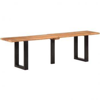 vidaXL Bench 160 cm Solid Wood Acacia and Steel