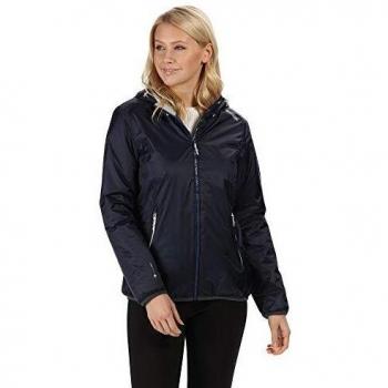 Regatta Tarren - Chaqueta Impermeable y Transpirable con Forro Aislante para Mujer, Mujer, Color Azul Marino, tamaño 16