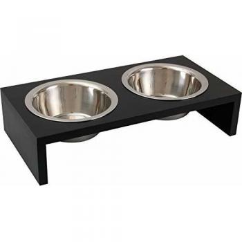 Comedero Elevado Doble con Soporte para Mascotas - 220 ml