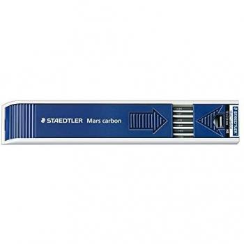 Staedtler Mars Carbon 200-B - Juego de 12 minas de recambio para lápiz de embrague Technico 200B