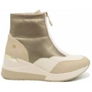 Xti Botines Deportivos con Cuña para Mujer Beige - Altura de Cuña 6cm, Cierre de Cremallera, Estilo Moderno 141926