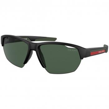 Prada Linea Rossa PS03YSF Asian Fit 18G06U Anteojos de Sol para Hombre Negros, lentes de sol, ajuste asiático, color negro