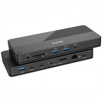Unitek Docking Station 12 en 1, USB 4, HDMI/PD 8K, PD