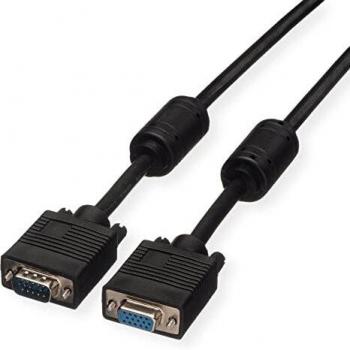 ROLINE Cable VGA HD15 Macho - Hembra con núcleo de ferrita 10,0m