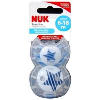 Nuk chupete trendline con cinta, Silicona , 6-18meses