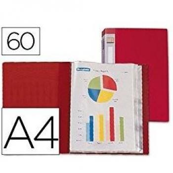 Liderpapel CJ50 - Carpeta con 60 fundas, A4, color rojo