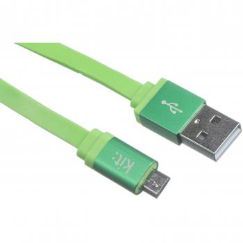 Kit Micro USB Cable plano de datos-compatible con Smartphones, Tablets y PCs incluyendo Samsung Galaxy S2/S3/S4/S5, Galaxy Note 2/3, Galaxy Tab 2/3/4, Sony Xperia Z1/Z2, HTC One/One M8 y Google nexo 5/7/10 - metálico negro